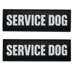 Patch réfléchissant ALBCORP CHIEN DE SERVICE pour meilleure visibilité nocturne.