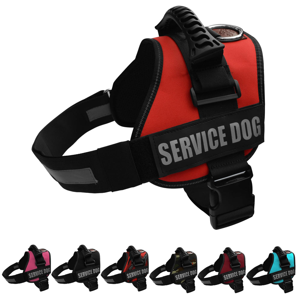 ALBCORP Veste service chien - poignée réfléchissante pour un contrôle précis en extérieur.