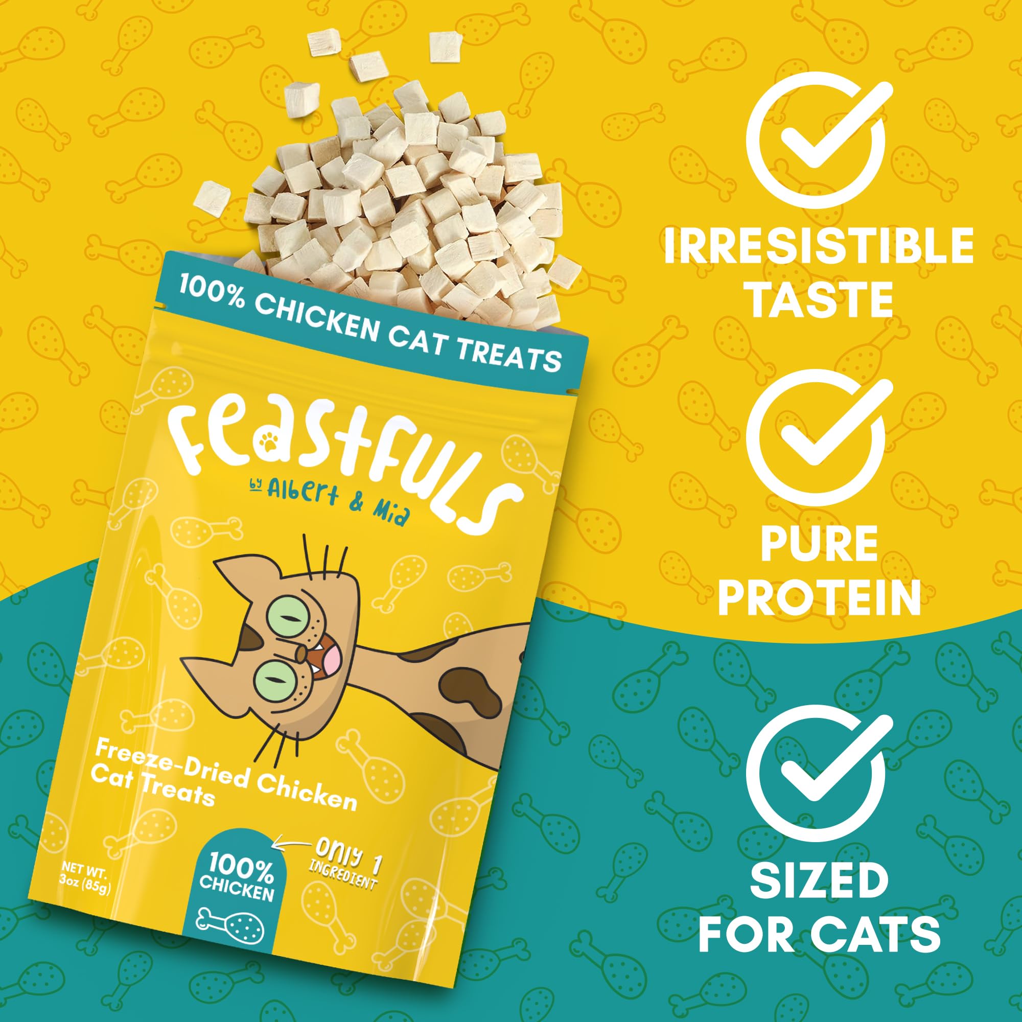 ALBERT ET MIA Feastfuls: sachet 1oz pratique pour récompenses.