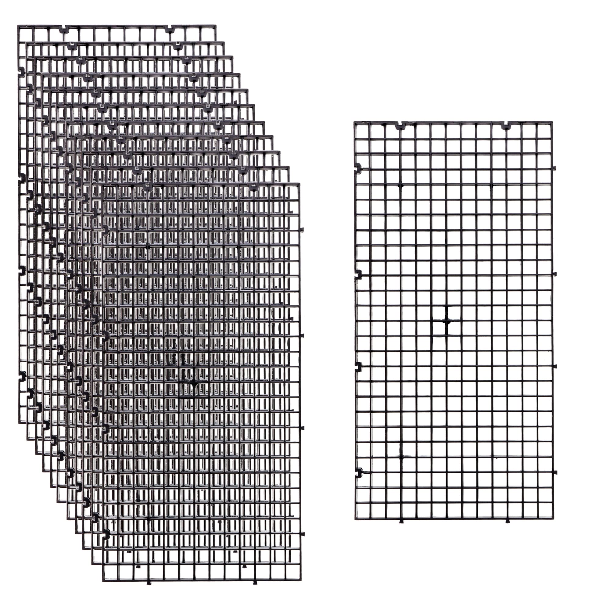 ALEGI diviseur bac aquarium grille plastique noir, séparation sûre des poissons.