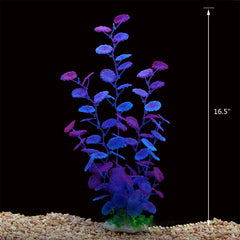 ALEGI décor d'aquarium violet, 12 pouces, sans entretien et sans risque pour les poissons.