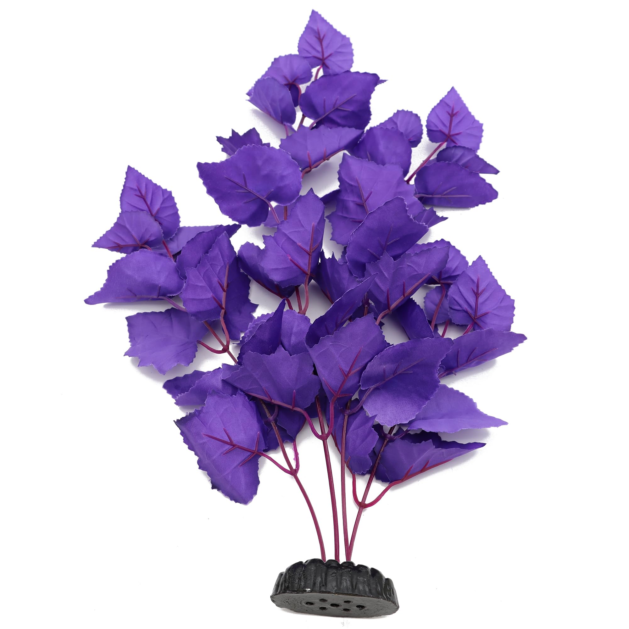 Rendu riche et vivant grâce aux plantes Alegi en soie pour aquarium violet.