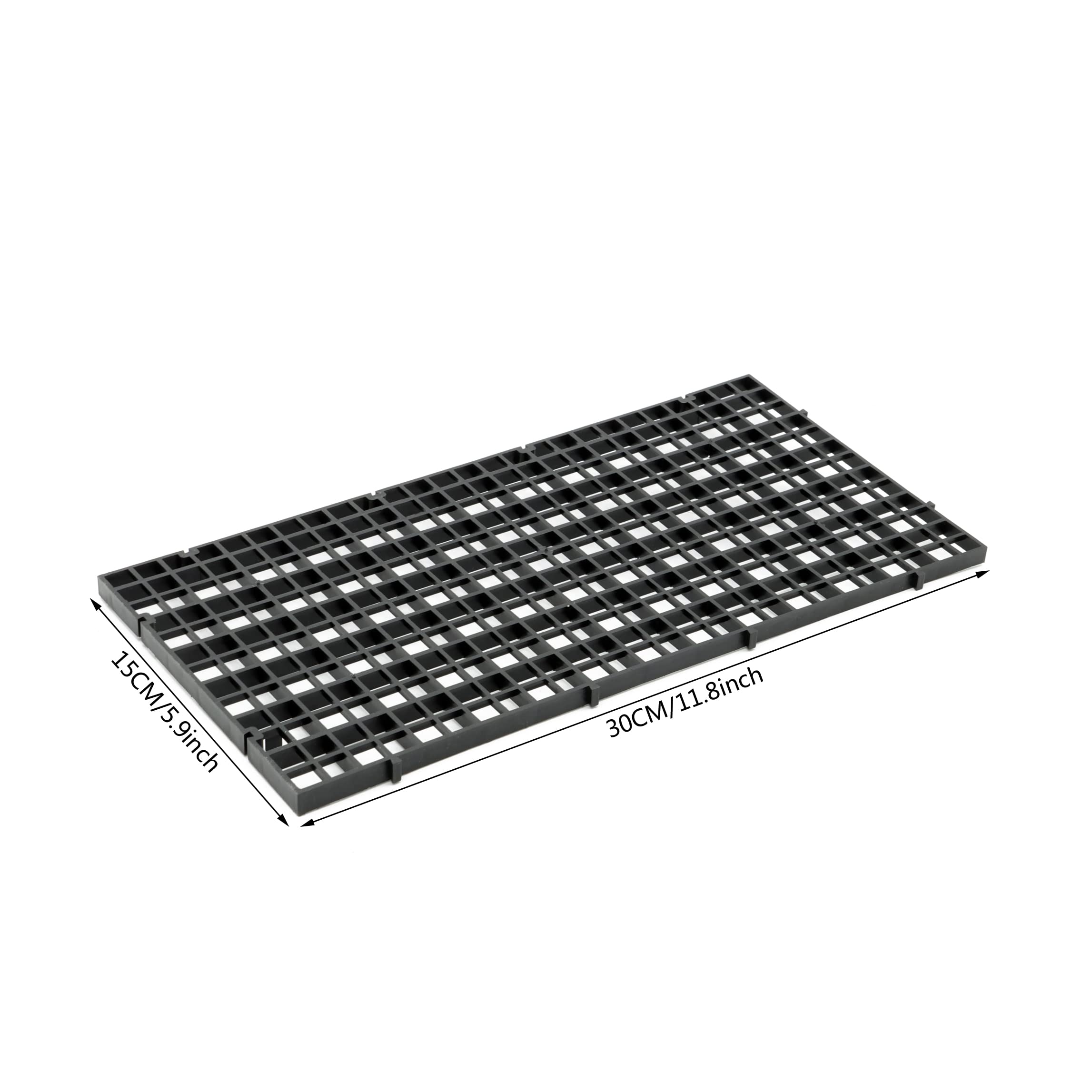 ALEGI support grille aquarium noir, cadre pratique et nettoyage facilité