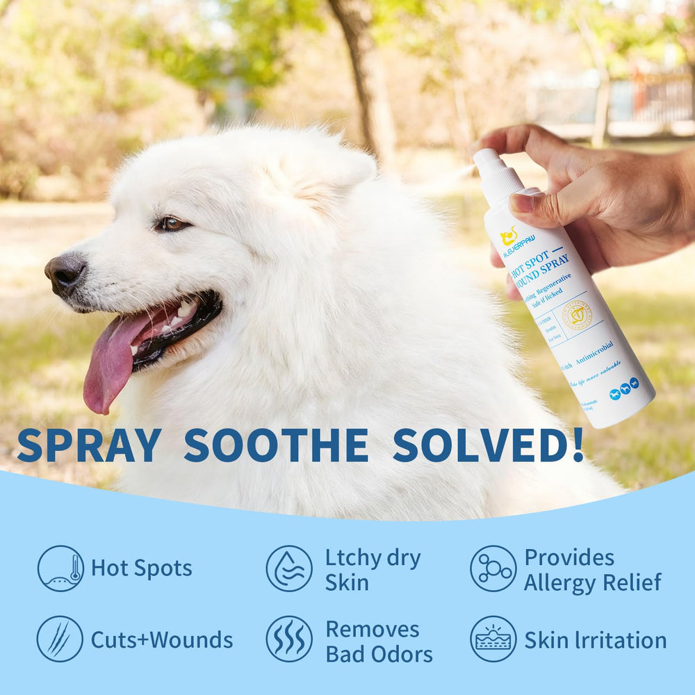 ALEVERPAW Spray démangeaisons chien chat – application facile sans alcool.