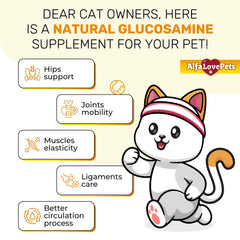 Alfa Love Pets chat chondroïtine, soutien hanches au quotidien