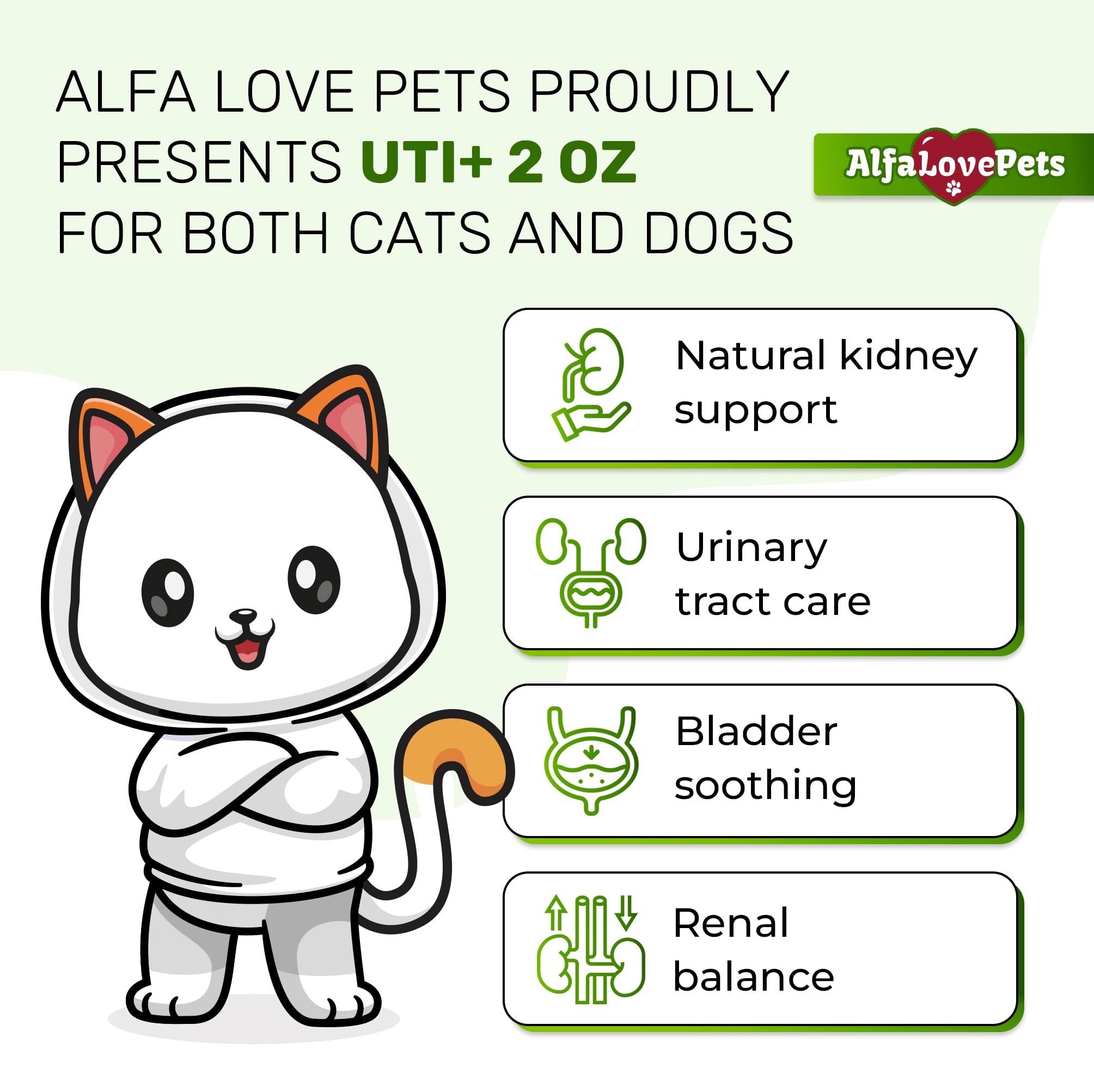 Extrait de canneberge Alfa Love Pets pour voies urinaires.