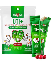 Alfa Love Pets UTI chat stick crèmeux, administration facilitée.
