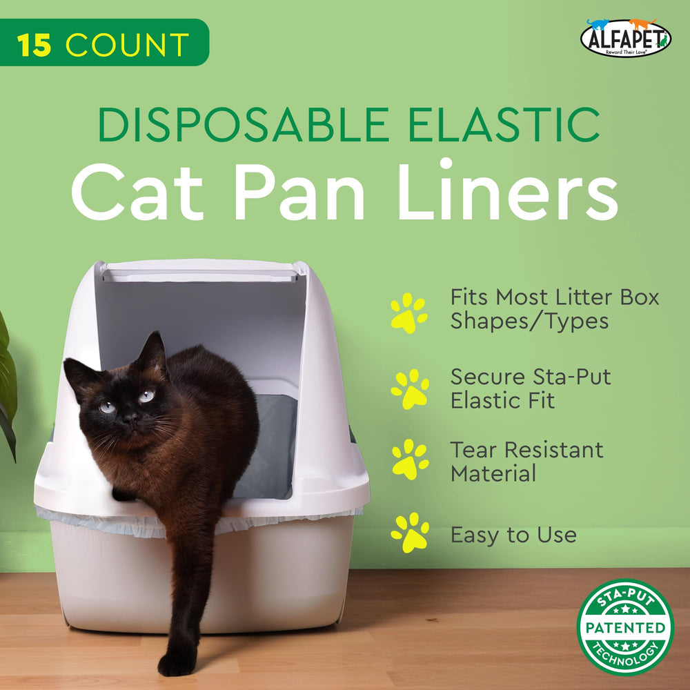 Liner Alfapet avec Sta-Put assure fixation stable dans tout bac.