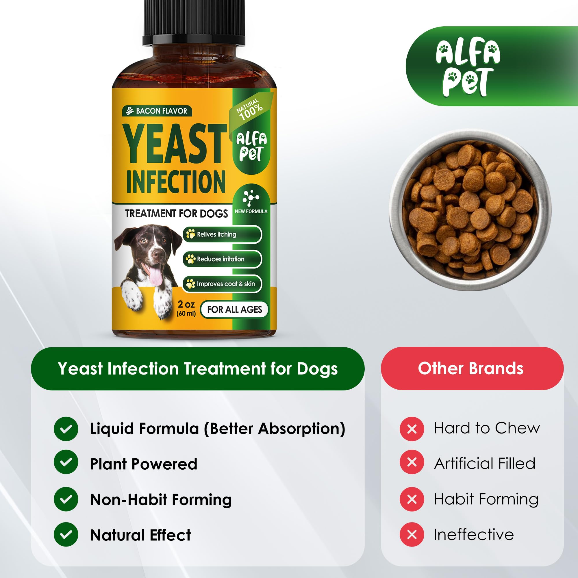 Alfa Pet application-sans-pilule-bacon, solution pratique pour l'administration.