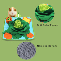 Alibuy Mat en polaire doux Lapin vert offre une surface confortable.