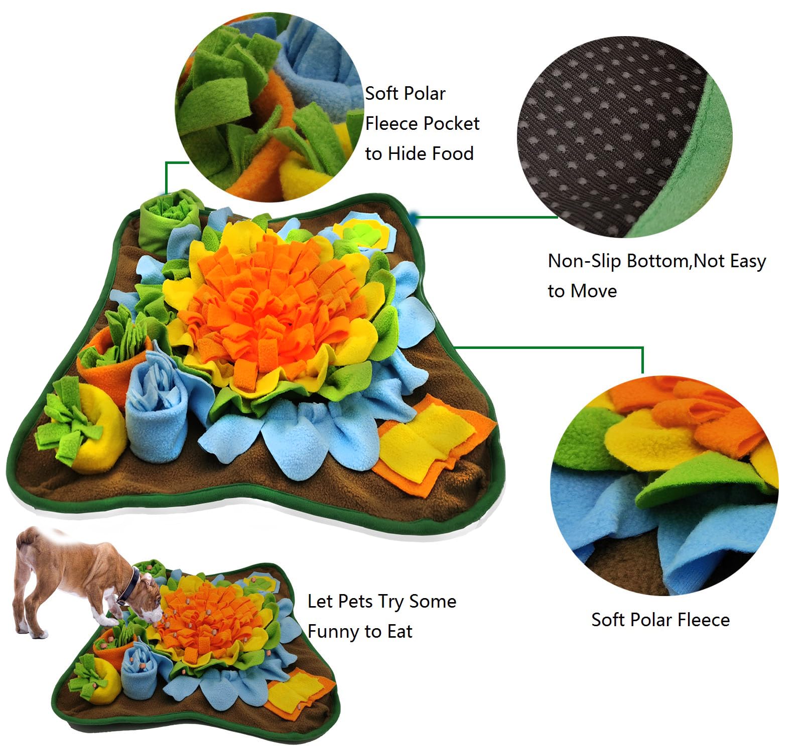 Alibuy tapis-snuffle chien nourrissage lent, aide à manger lentement.
