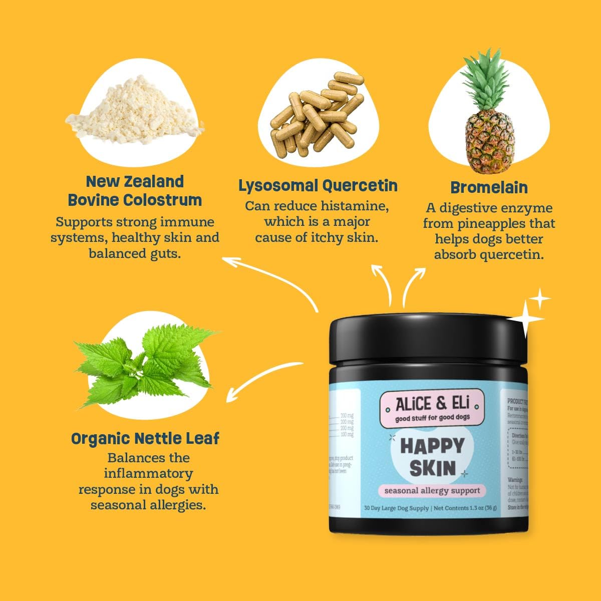 Alice & Eli Happy Skin – Peau saine chez le chien, douceur et confort.