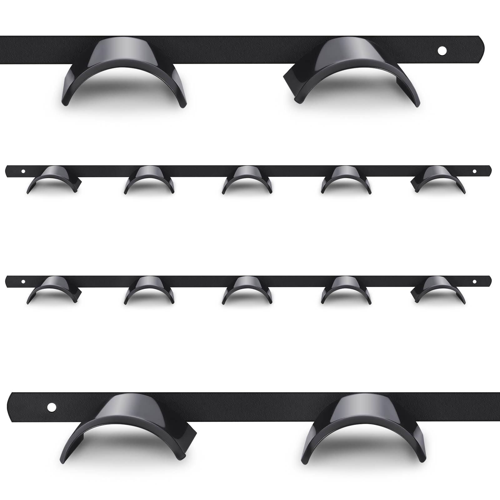 Aliceset porte-bride mural 5 emplacements noir, rangement clair pour renes