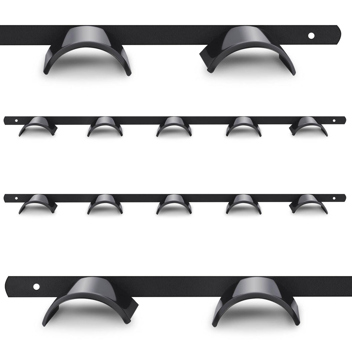 Aliceset porte-bride mural 5 emplacements noir, rangement clair pour renes