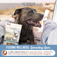 All American Canine pieds de canard digestibles, faciles à mâcher pour chiens actifs