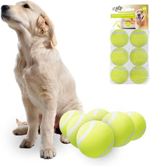 ALL FOR PAWS balle-tennis jaune 2,5 pouces idéale pour rapporter le jouet en extérieur