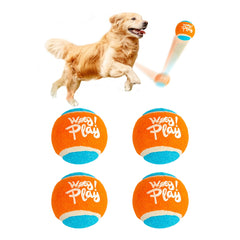 All For Paws balles tennis 2,5 pouces – ensemble de quatre pour le jeu.