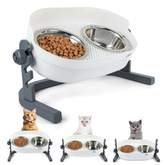 ALL FOR PAWS bol elevé chat en inox 350 ml pour repas confortable.