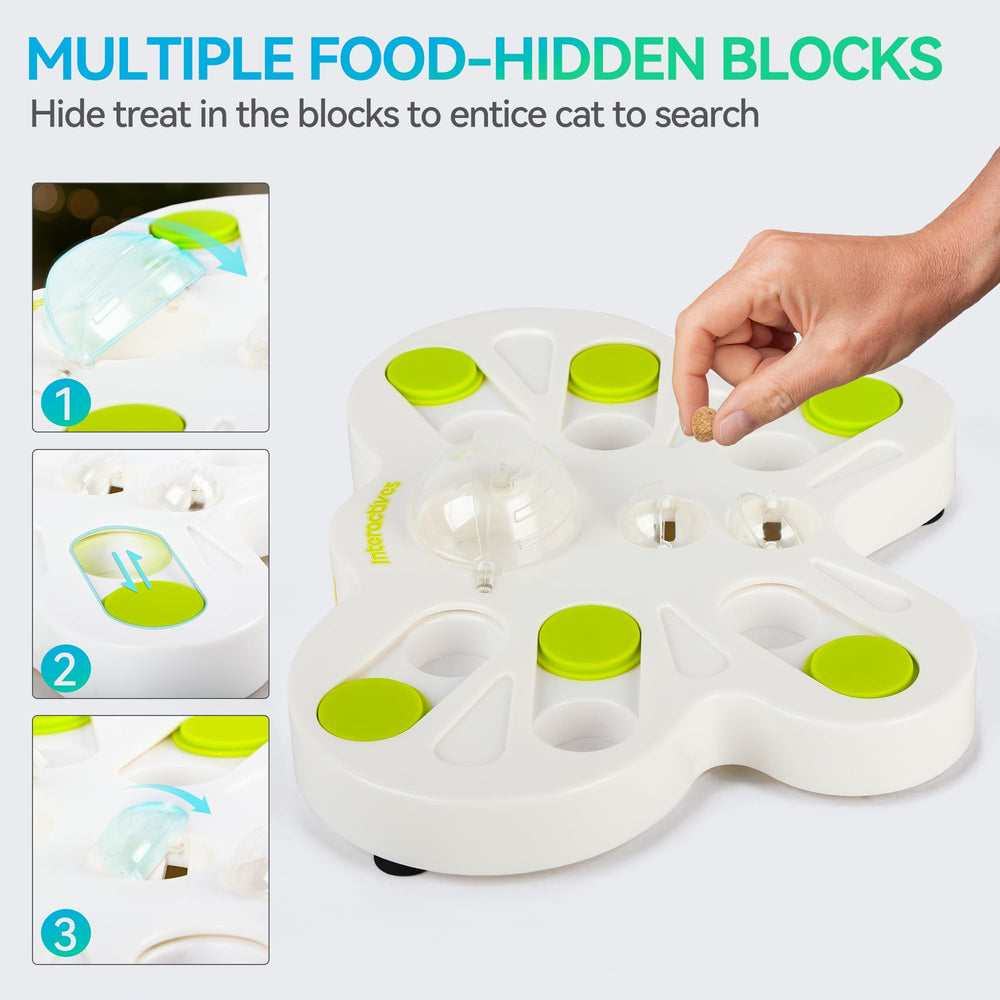 Distributeur de friandises ALL FOR PAWS, papillon, ralentit le repas et capte l’attention