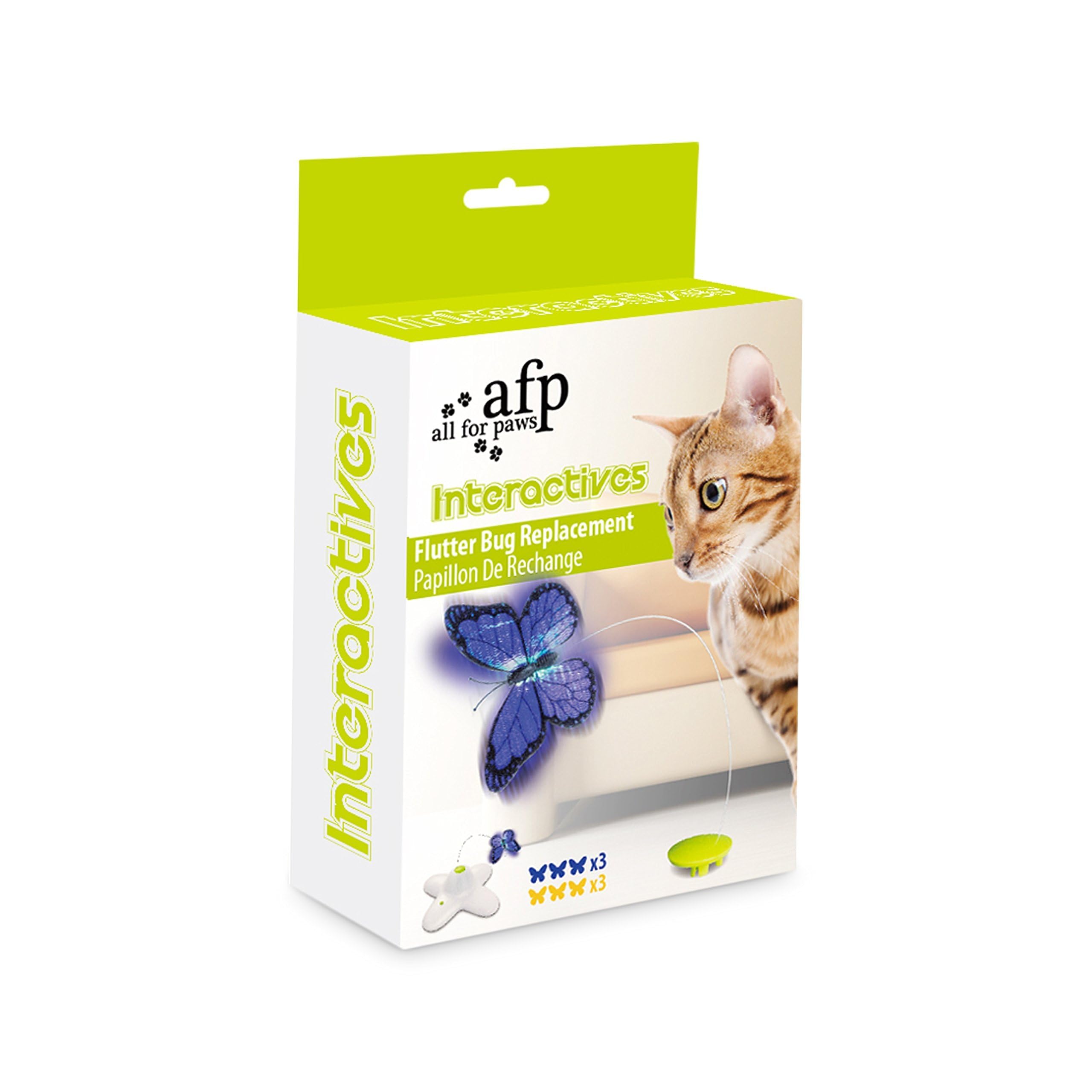 ALL FOR PAWS ensemble refils papillon – maintien facile de l activité féline