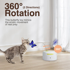 ALL FOR PAWS Interactives rotation-360-papillon offre un mouvement continu pour l'activité physique.
