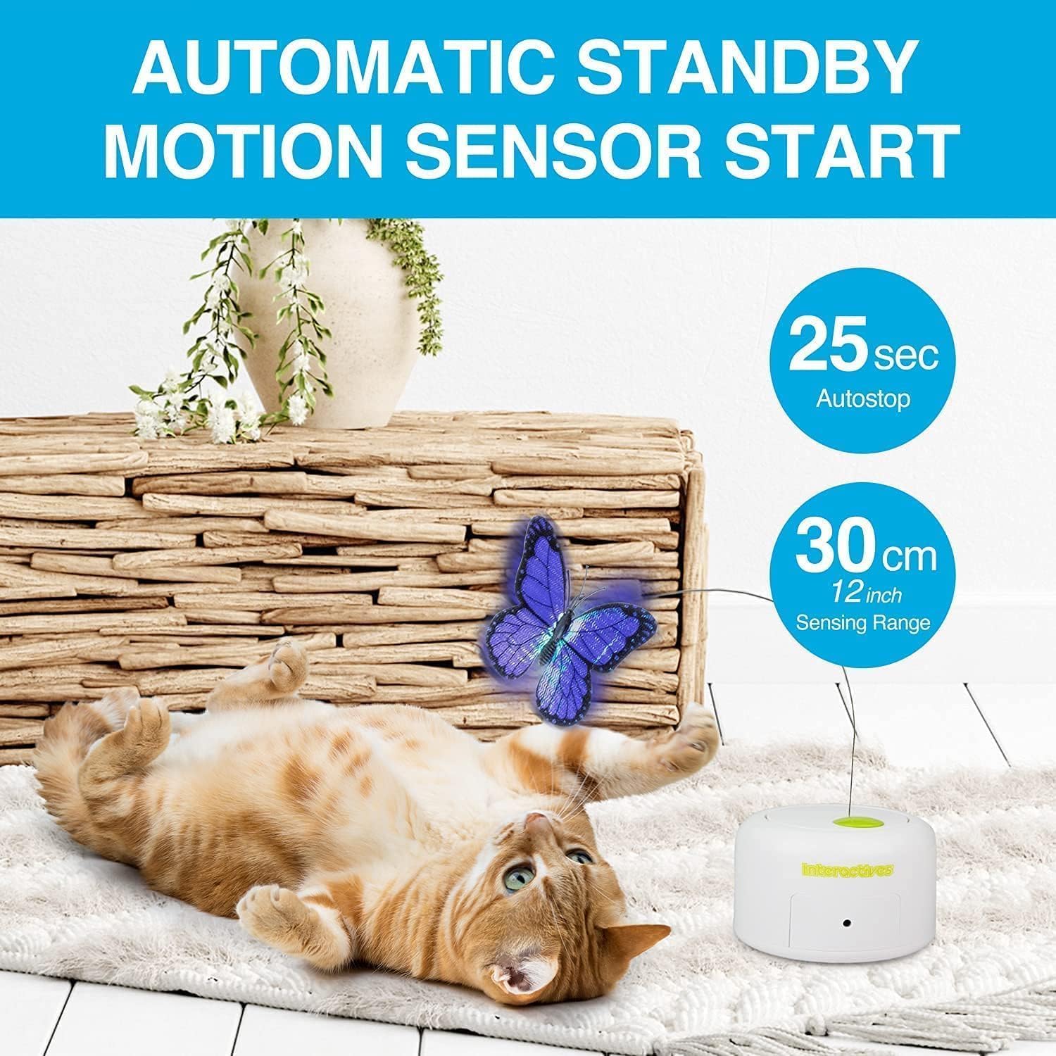ALL FOR PAWS Interactives tige-metallique-flexible assure un mouvement fluide et durable.