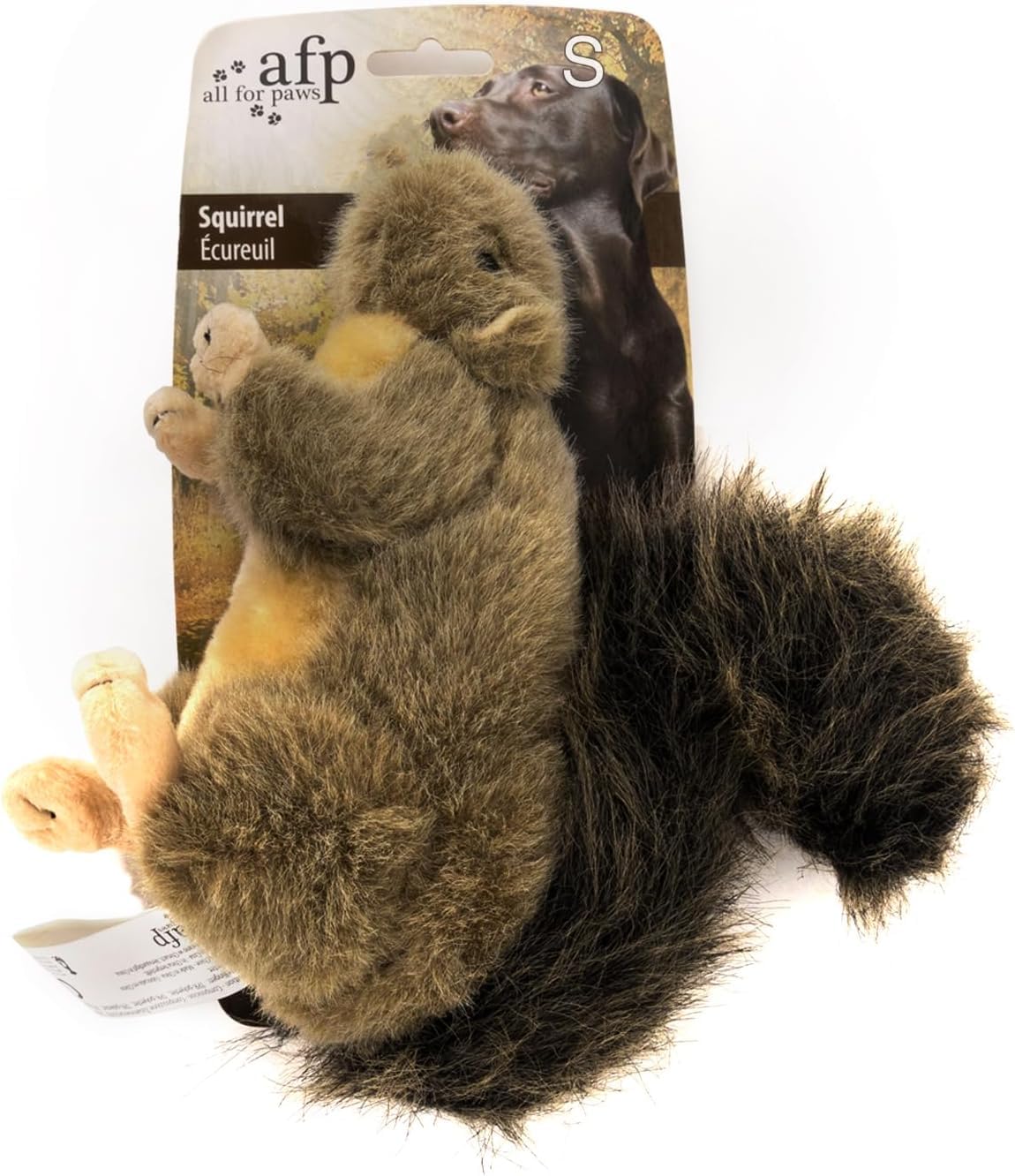 ALL FOR PAWS jouet ecureuil siffleur peluche, divertissant et interactif pour chien