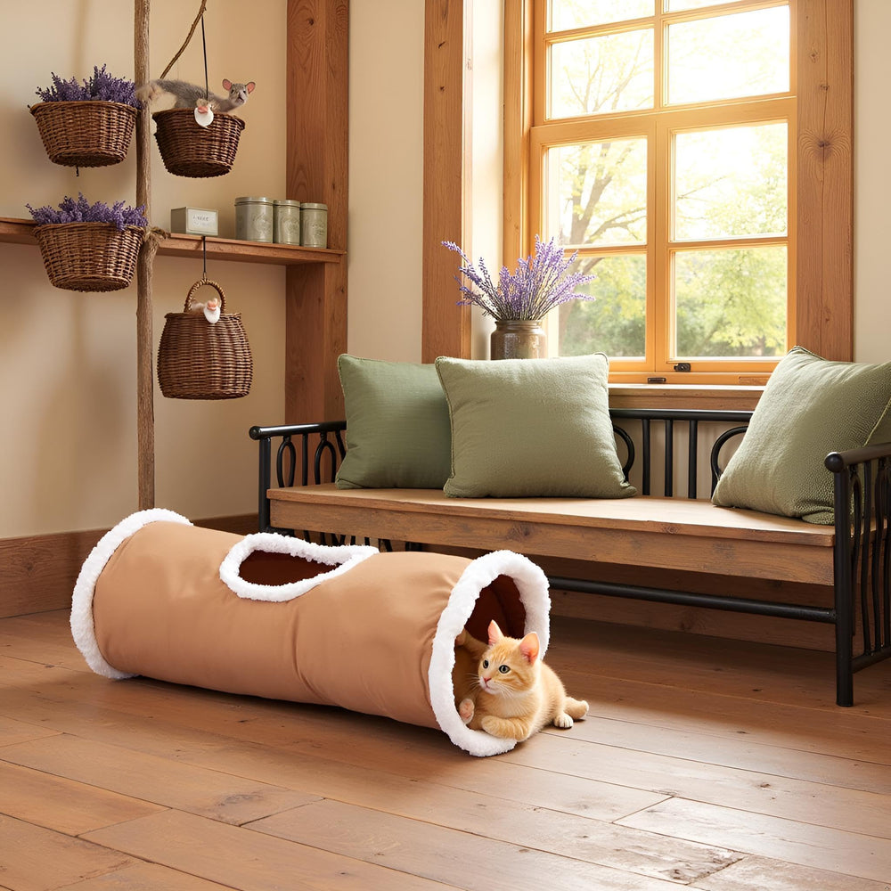 ALL FOR PAWS tunnel chat 25-6 trou de regard pour jeux et cachette