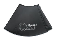 All Four Paws Comfy Cone XXL noir, vue avant, confort pour récupération post-chirurgie.