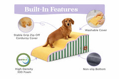 ALL GOOD PET SUPPLIES escalier chien curbé trois marches confortables.