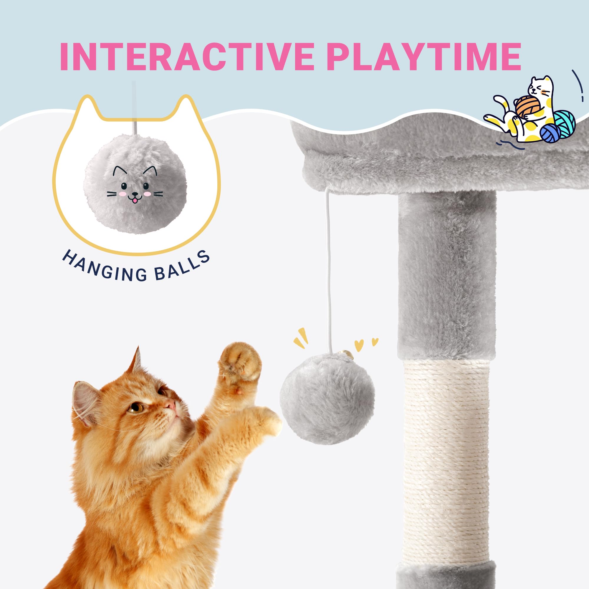 Allewie espace intérieur du chat, plateformes confortables et repos