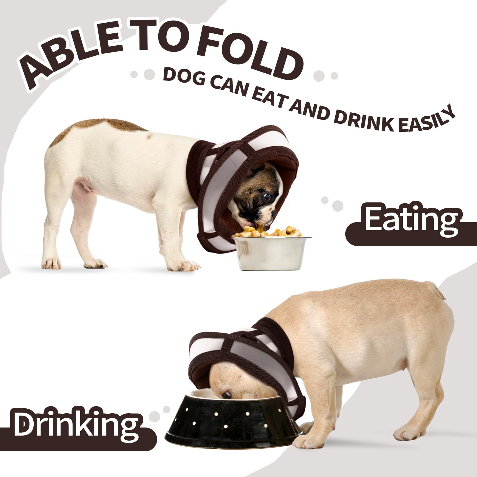 Allroaring cone chien, ajustement cordon-serrage, ajuste parfaitement le cou.