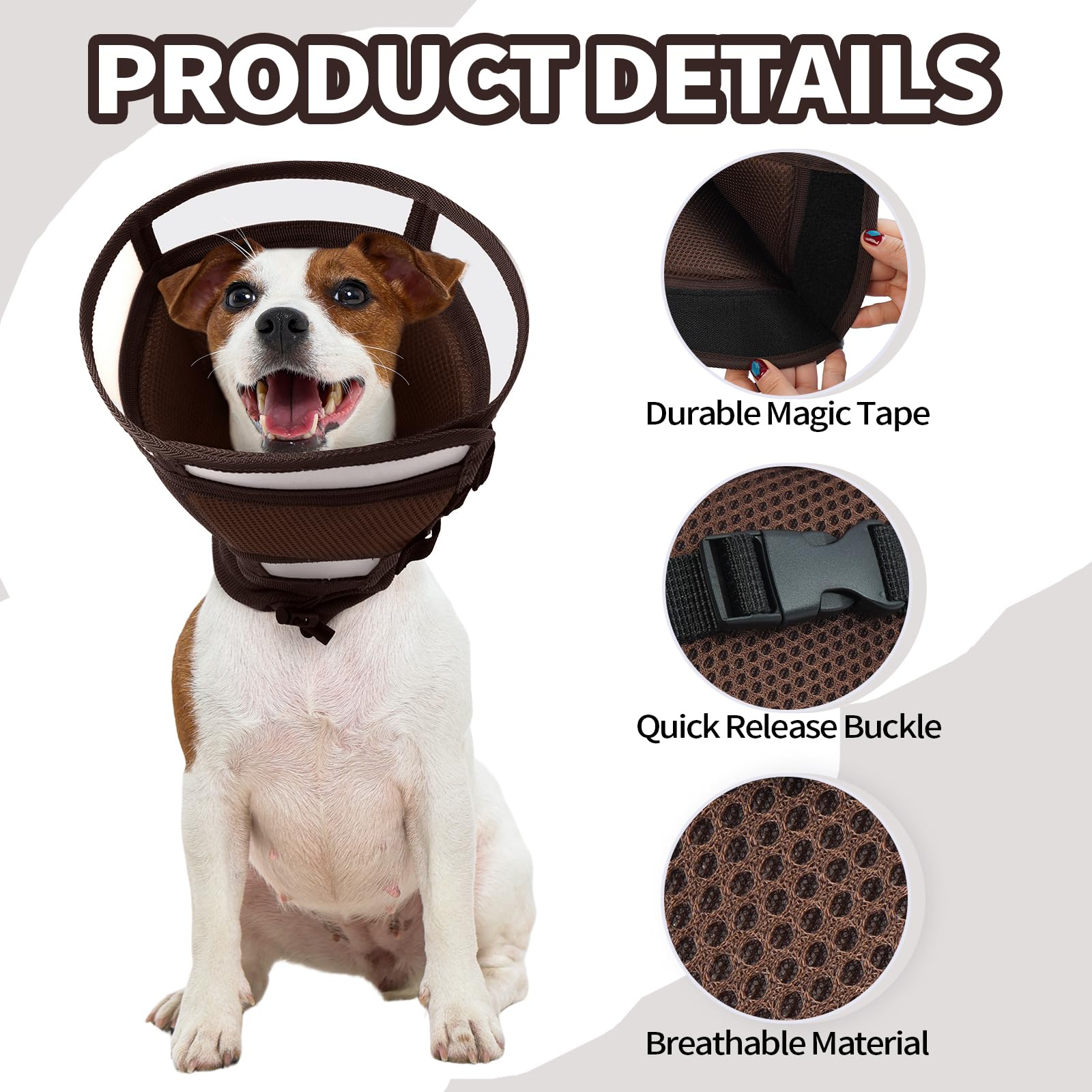 Allroaring cone chien, tissu respirable, confort durable.