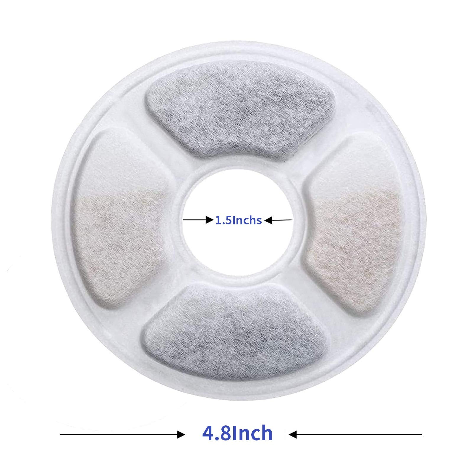 Filtre Allxin pour fontaine animale avec coton et charbon pour eau purifiée et goût amélioré.