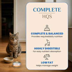 HQS Complet Almo Nature: recette sans céréales avec saumon comme ingrédient principal.