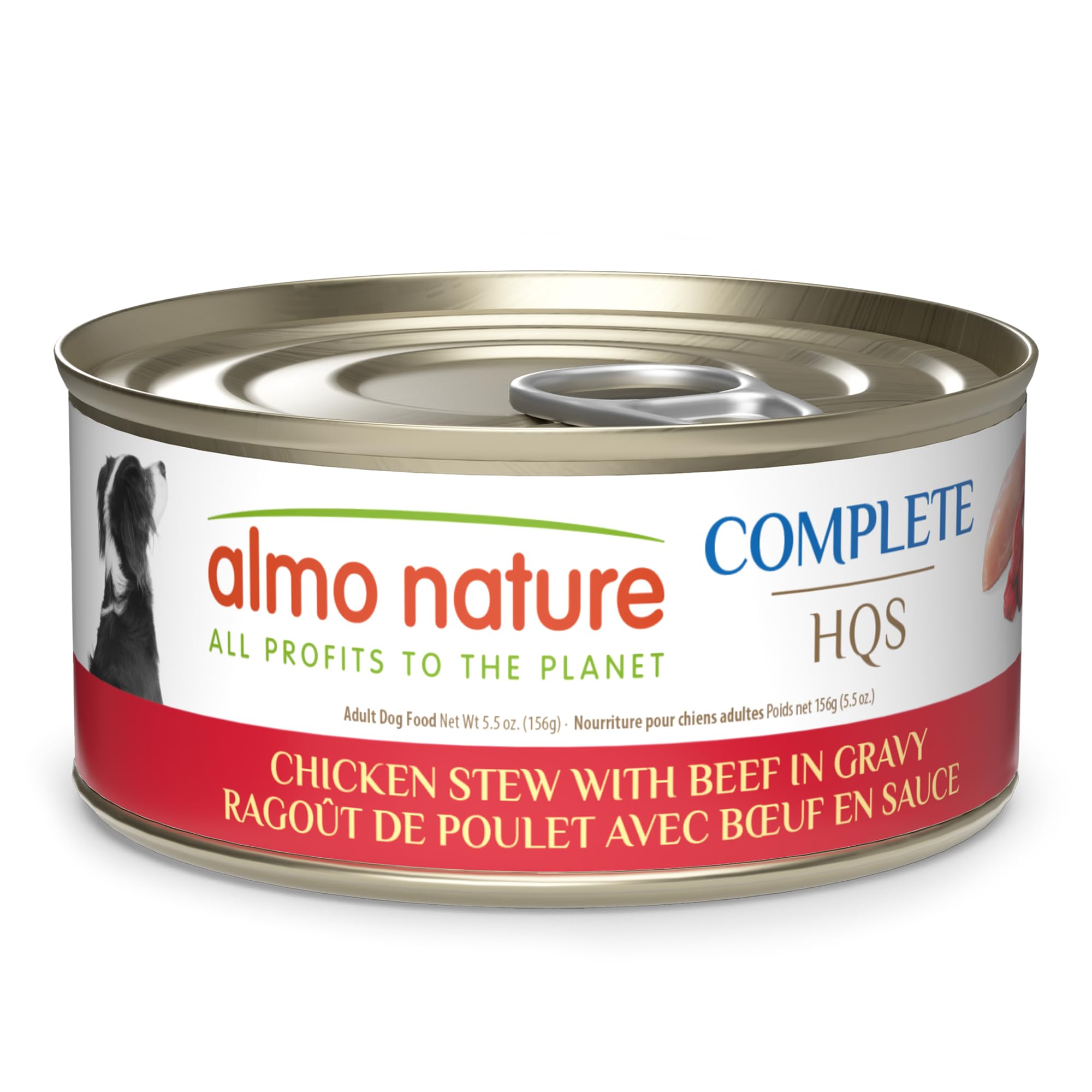 Almo Nature HQS Complete ragout poulet boeuf, ragoût savoureux et digestible pour chien