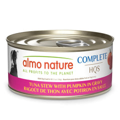 Almo Nature HQS Complete - boîte thon citrouille en sauce pour chien, repas naturel.