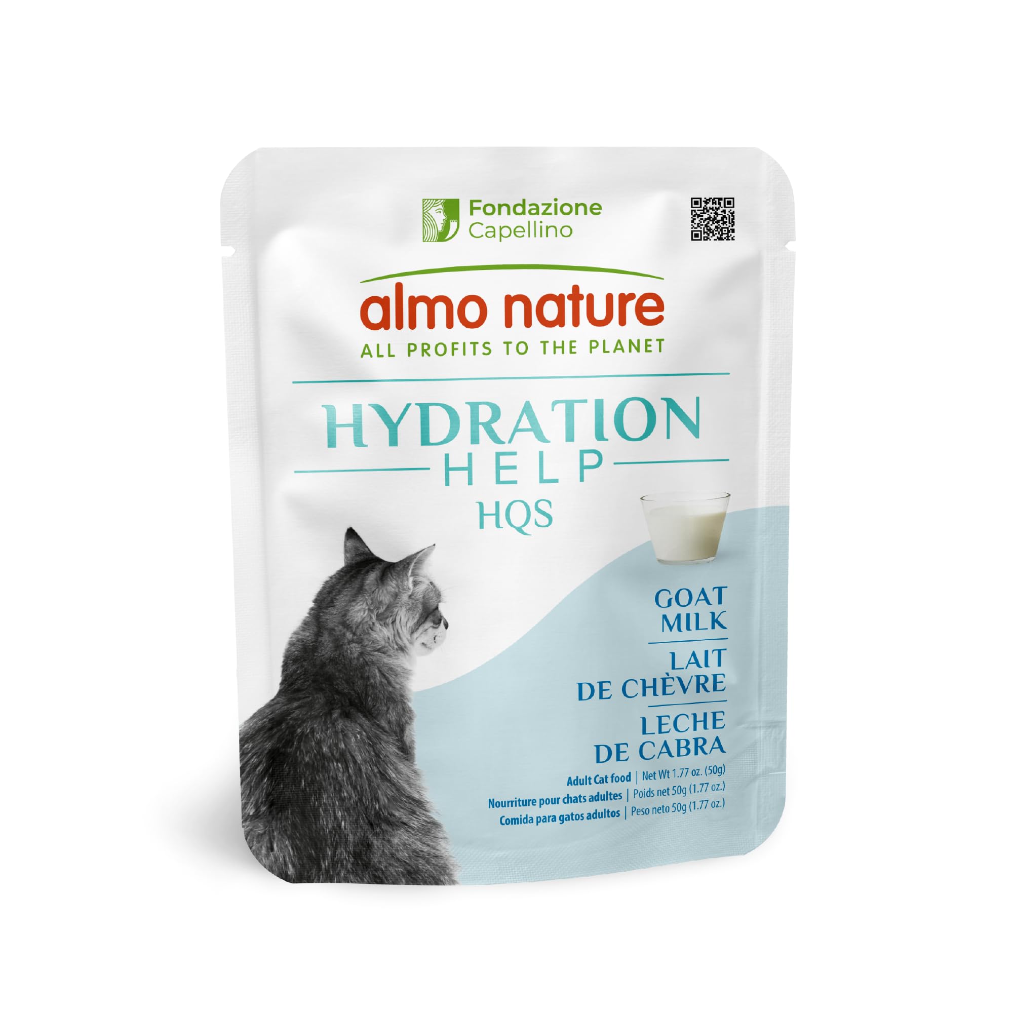 Almo Nature HQS Hydration Help, poche lait chèvre pour booster l'hydratation.