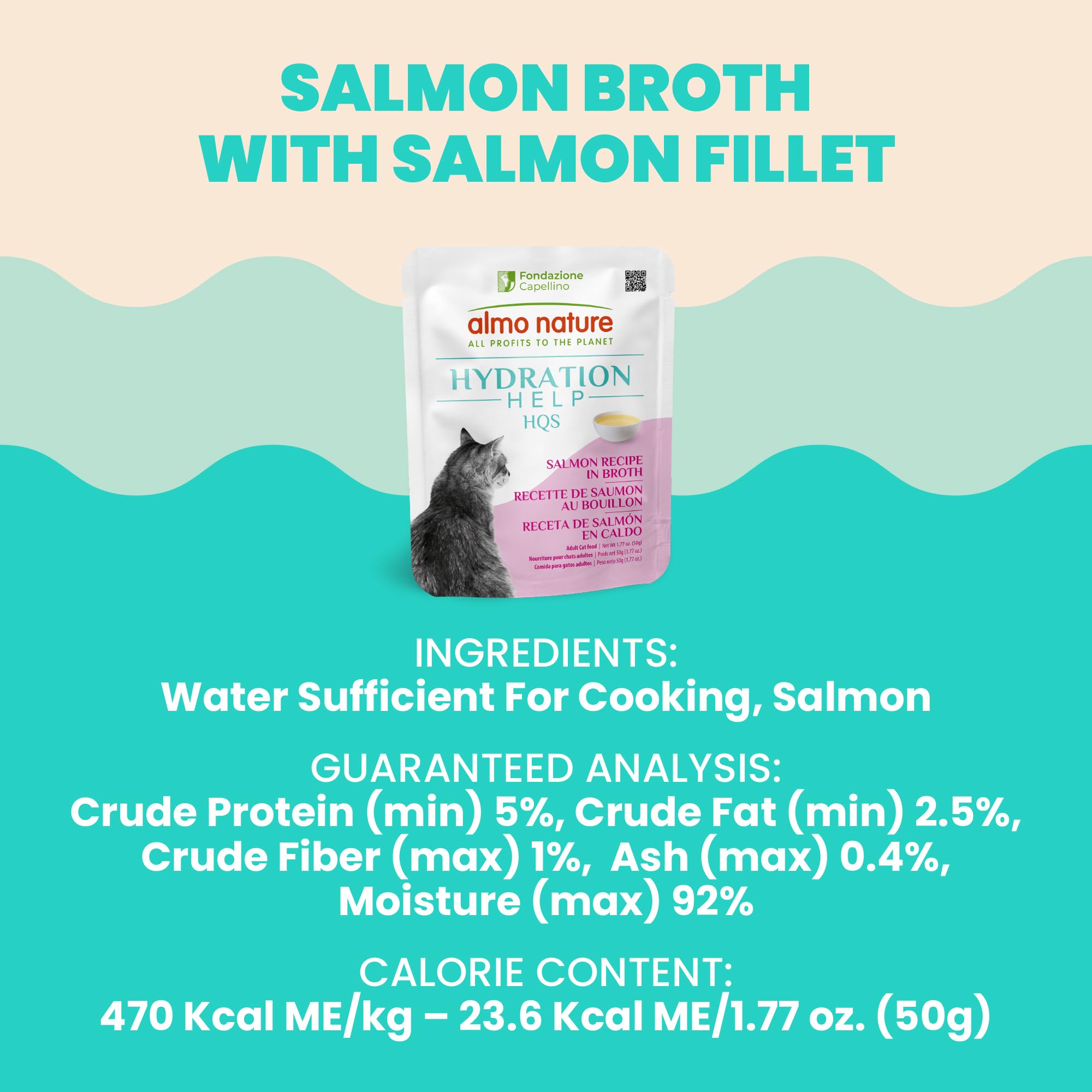 Chat dégustant Almo Nature HQS Hydration Help – repas humide savoureux