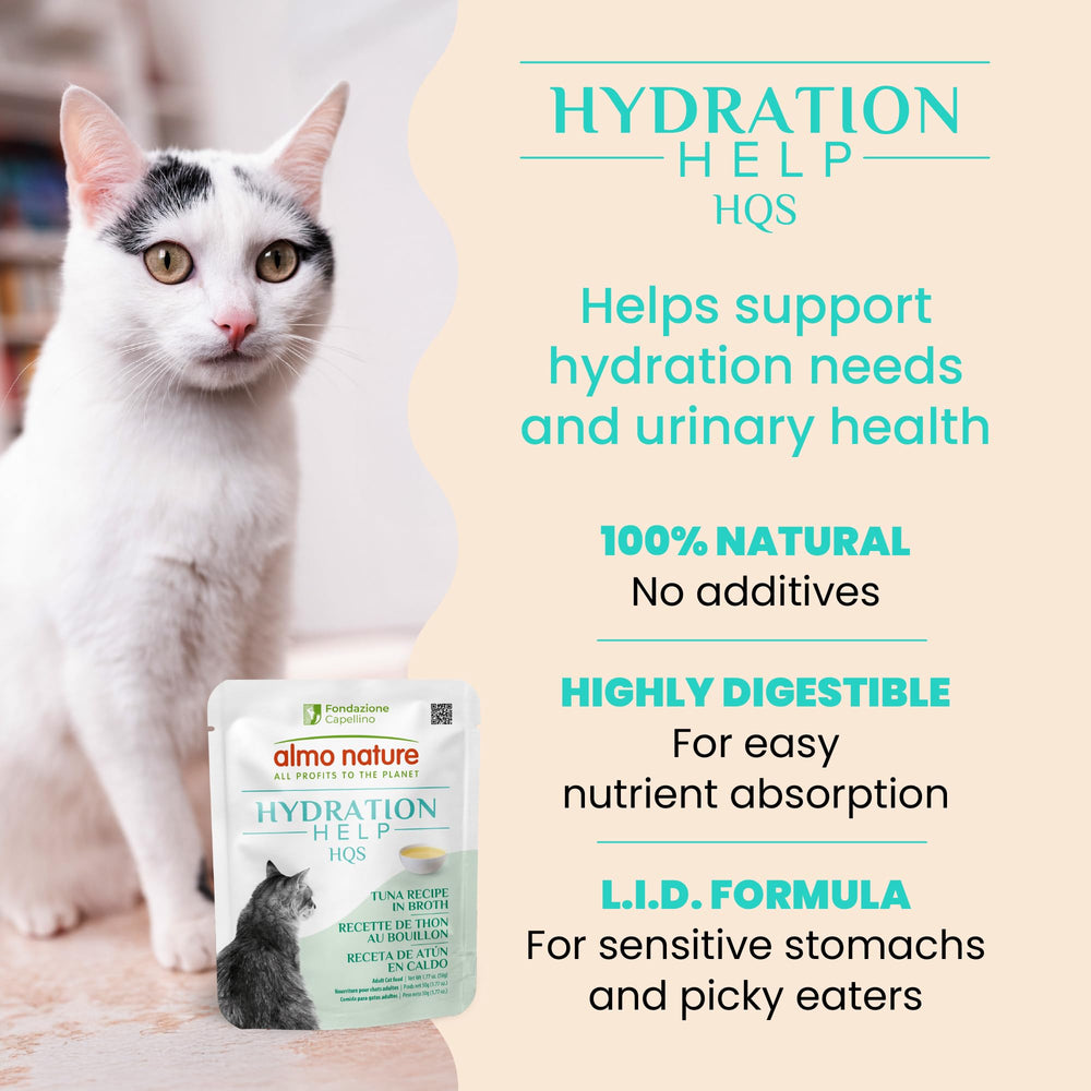 Almo Nature HQS Hydration Help ingrédients naturels: sans additifs.