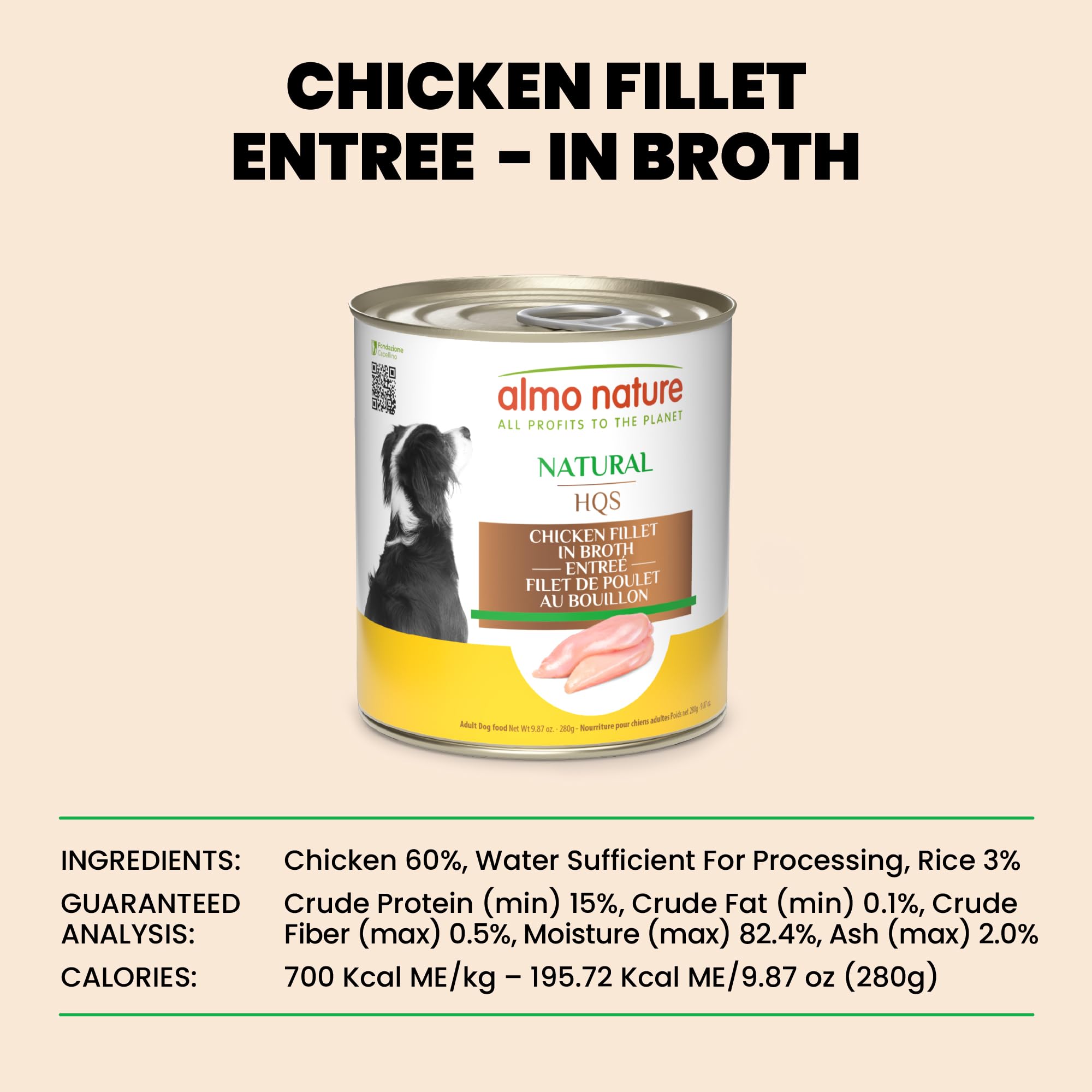 Almo Nature HQS poulet servi en bol, prêt à savourer.