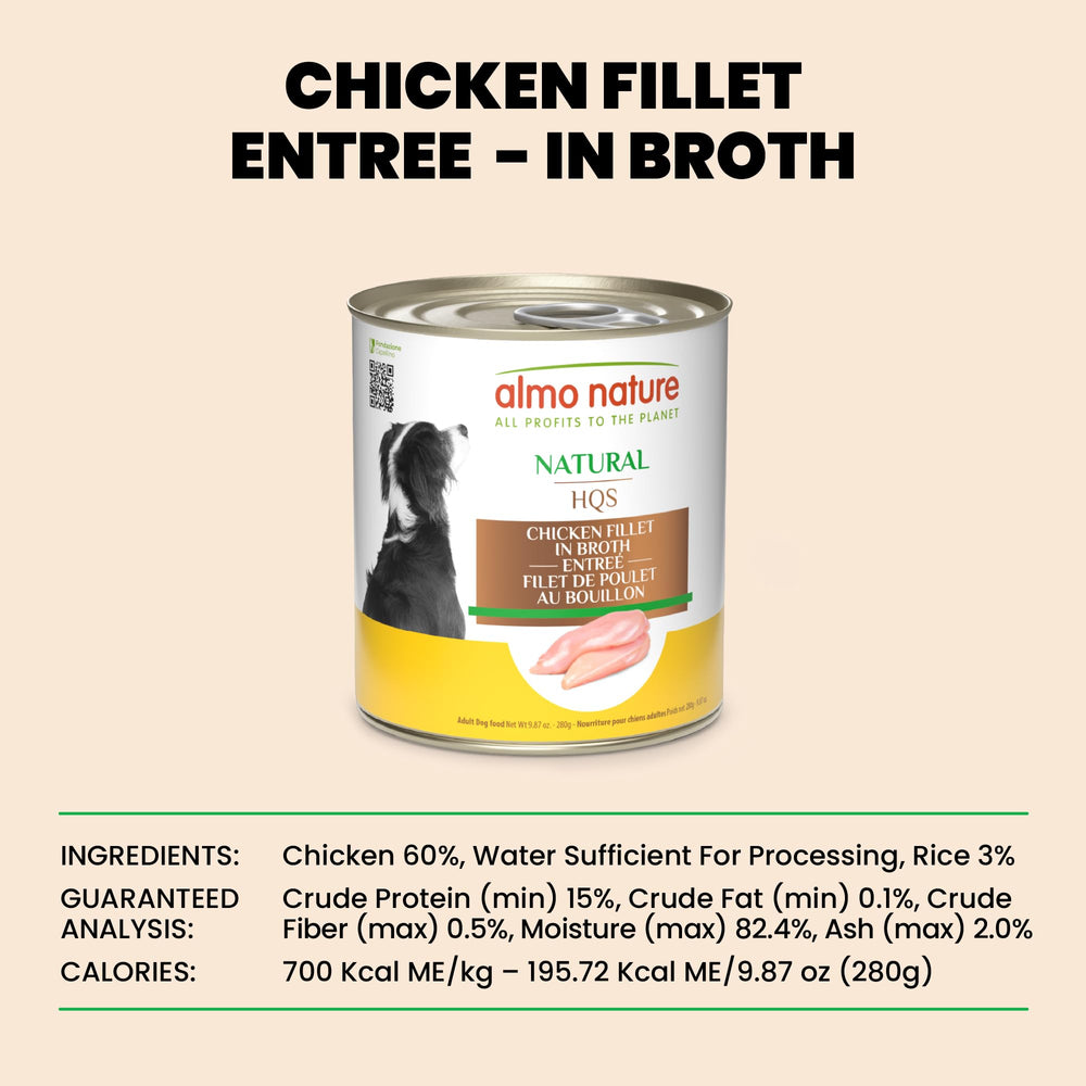 Almo Nature HQS poulet servi en bol, prêt à savourer.