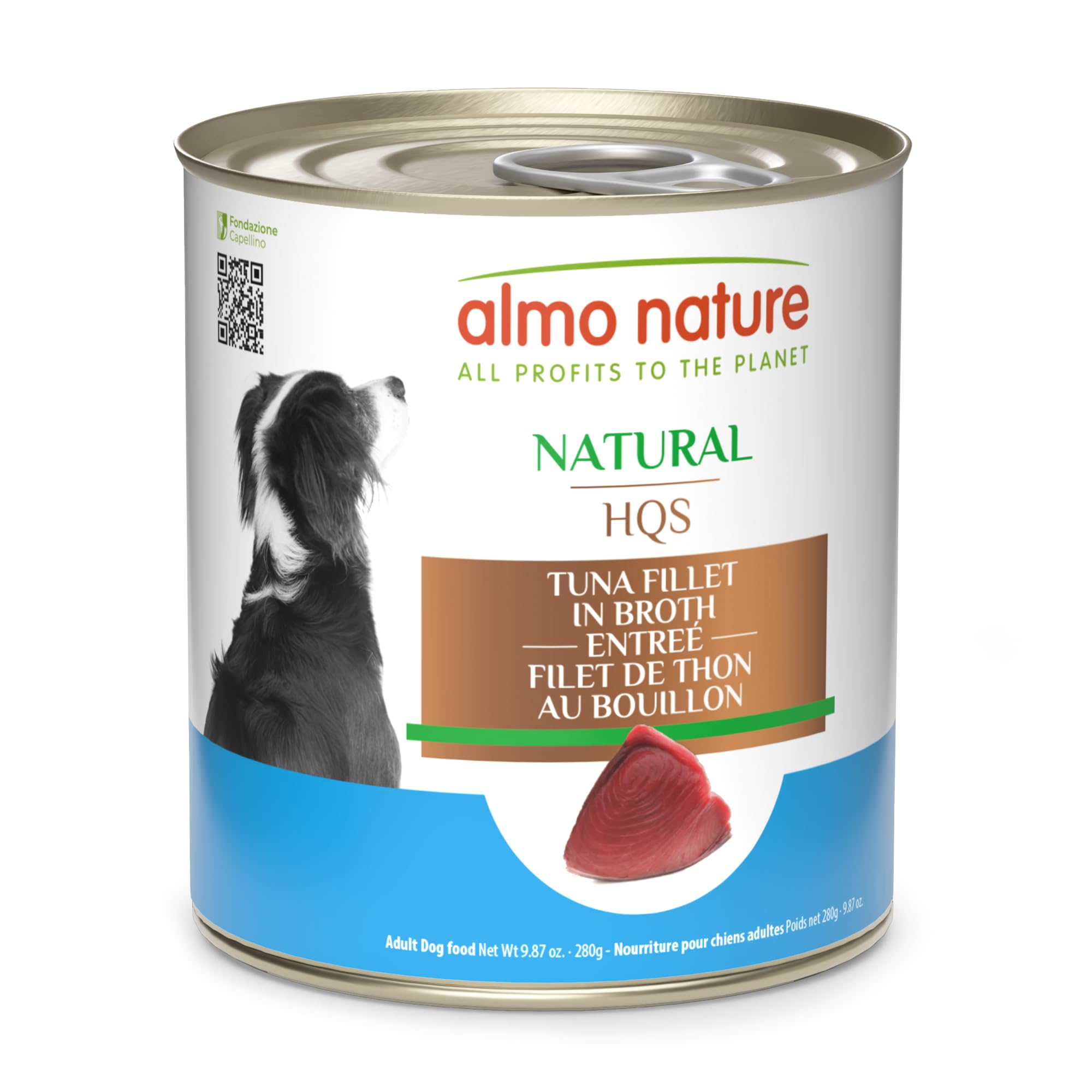 Almo Nature HQS Thon Filet Entree Bouillon, repas humide savoureux et hydratant.