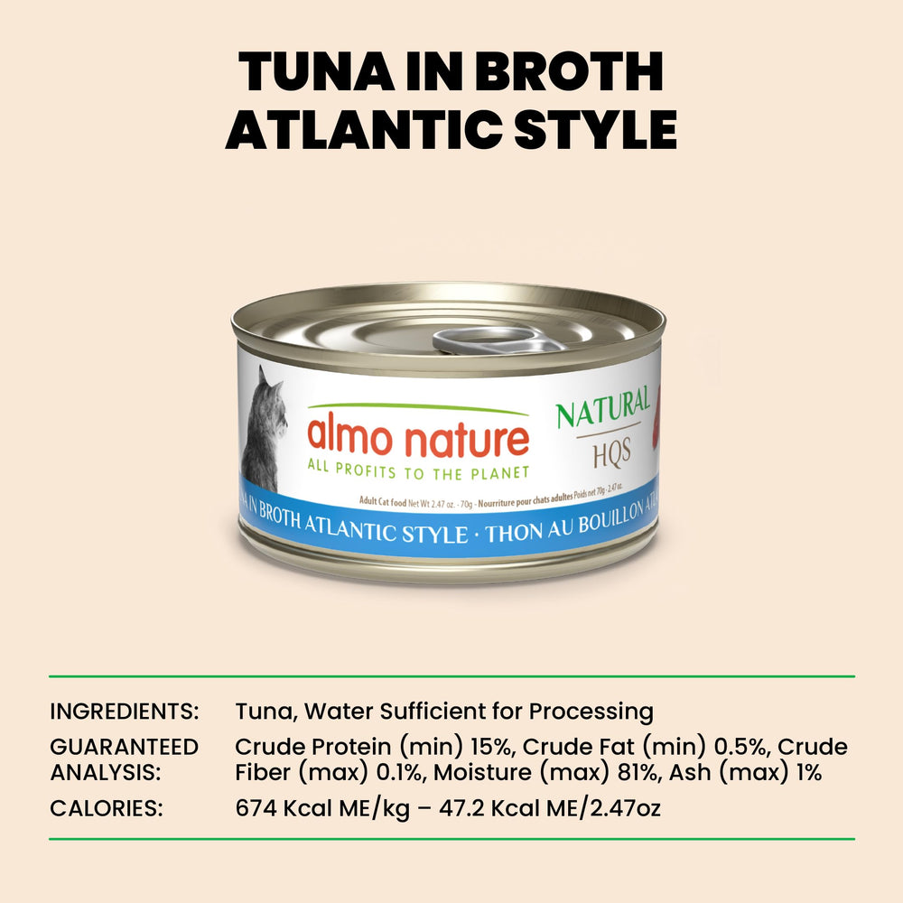 Almo Nature HQS Natural – formule à ingrédients limités thon, alimentation simple et adaptée