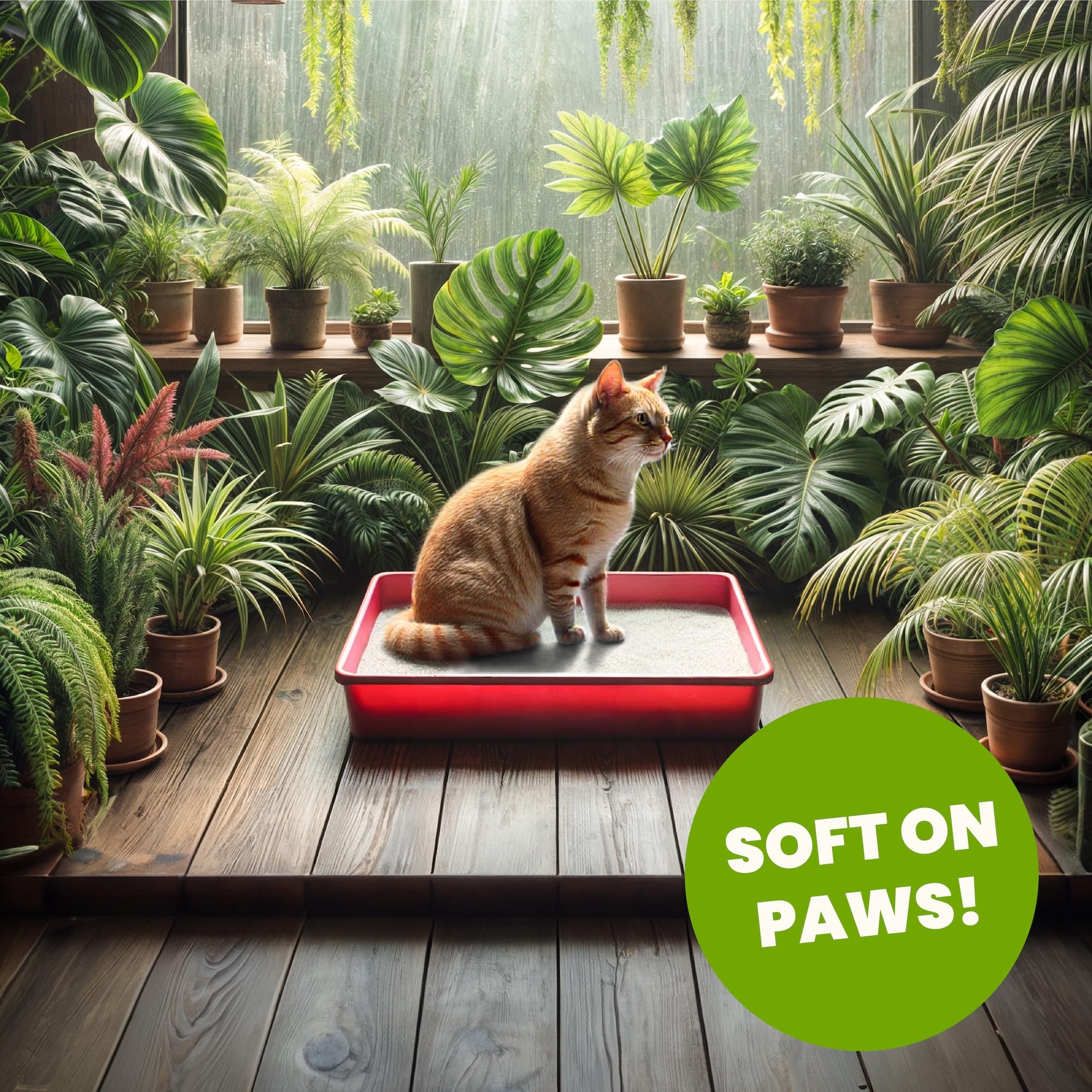 Litière Almo Nature sans additifs, sécurité pour chat et famille