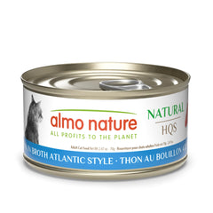Almo Nature HQS Natural – thon en bouillon style Atlantique, goût premium et protéines faciles à digérer