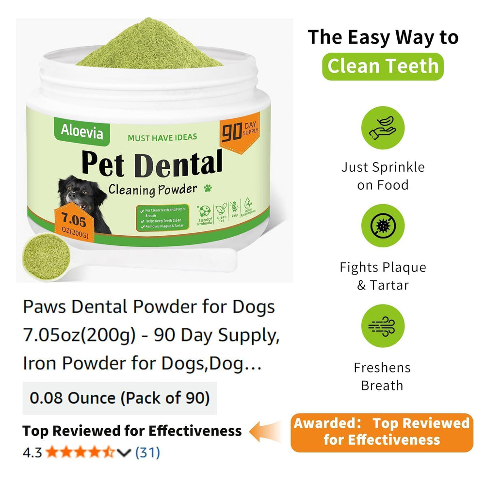 Aloevia Poudre Dentaire Chien usage quotidien pour dents propres