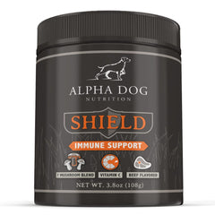 Alpha Dog Nutrition Shield, bouteille, soutien immunitaire potentiel pour chiens