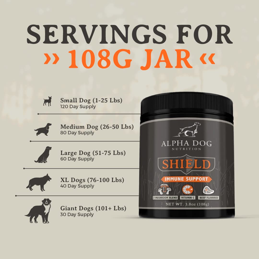 Alpha Dog Nutrition Shield - emballage 108 g, format pratique pour petites races