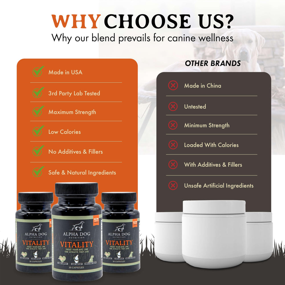 Formulation biologique et sans additifs par Alpha Dog Nutrition Vitality